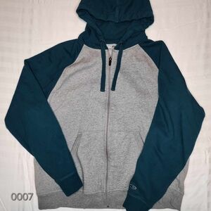 Preowned Champion Mens Size Large Zip Up Hoodie Jacket Two Tone Gray And Blue